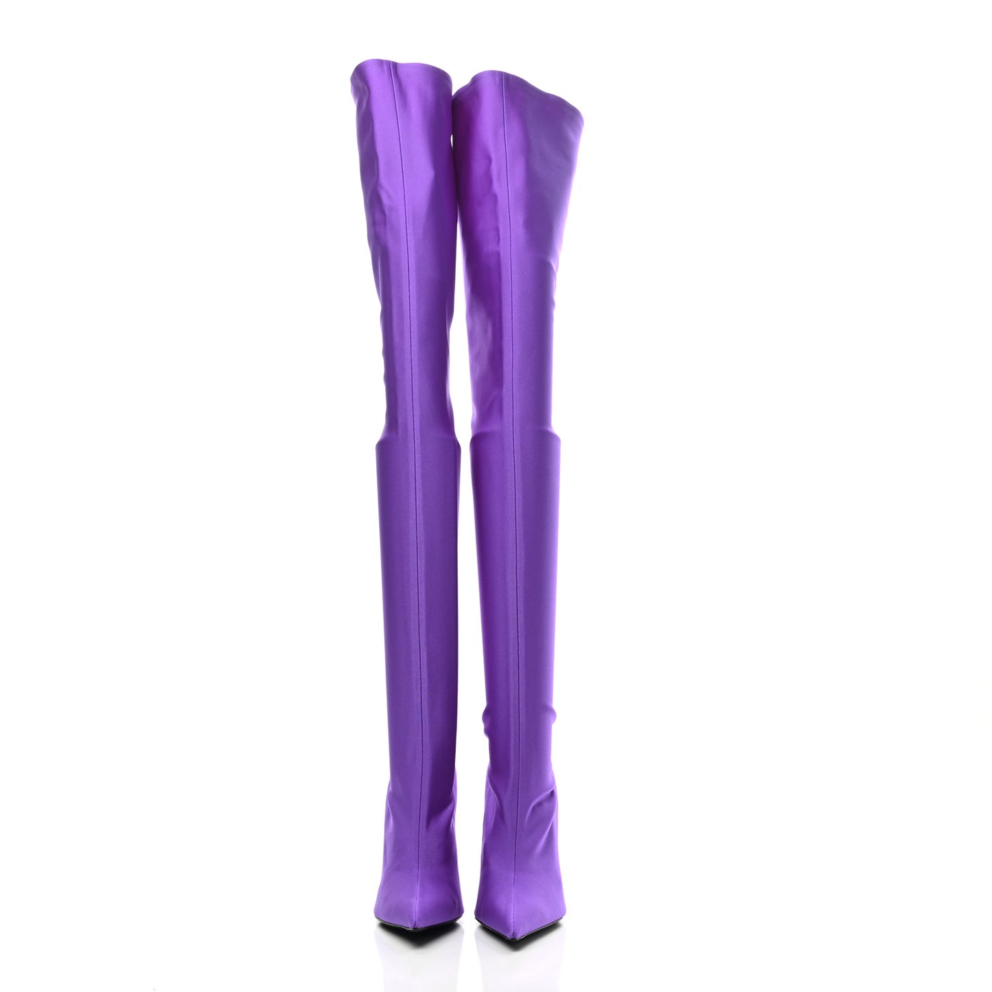 Spandex Pointed Toe Knife Thigh High Boots 40 Violet