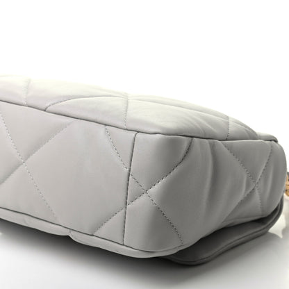 Chanel Lambskin Quilted Medium Chanel 19 Flap Grey 10 of 10