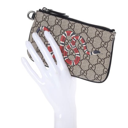 Gucci GG Supreme Monogram Kingsnake Zip Pouch Black 2 of 7