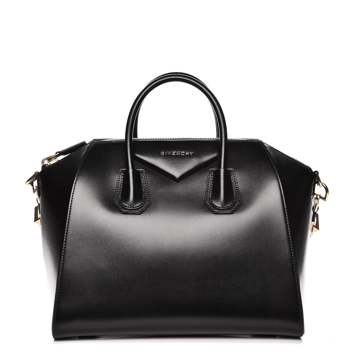 Givenchy Shiny Lord Calfskin Medium Antigona Black 1 of 11