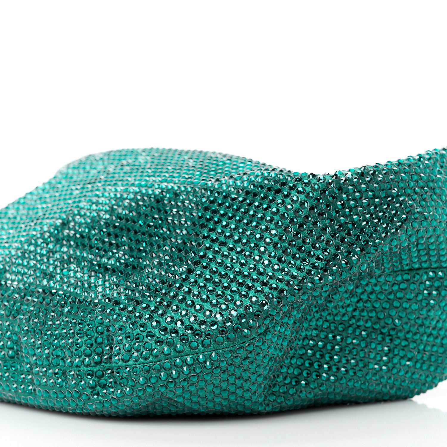 Bottega Veneta Crystal Embellished Satin Mini Hotfix Jodie Emerald 11 of 11
