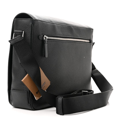 Burberry Grainy Calfskin Embossed Bruno Messenger Black 3 of 9