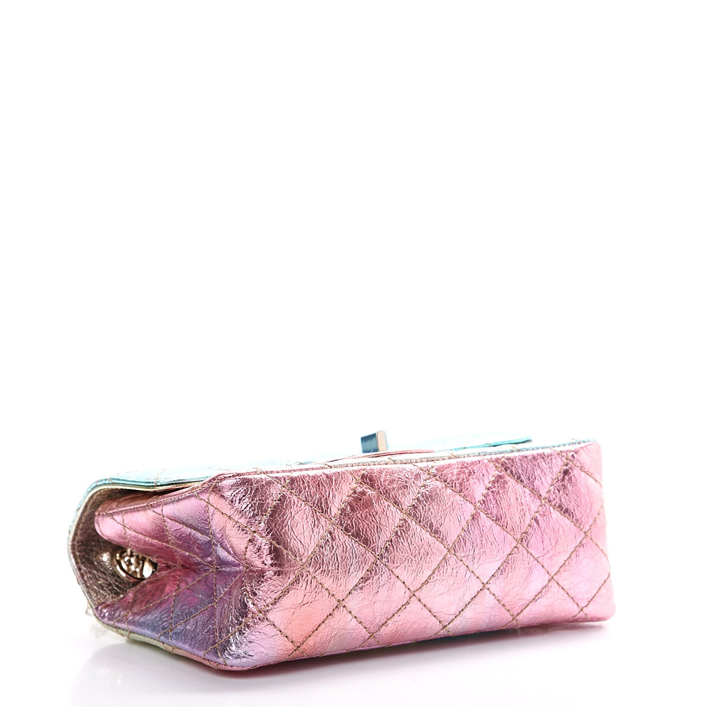 Metallic Goatskin Quilted Mini 2.55 Reissue Flap Multicolor