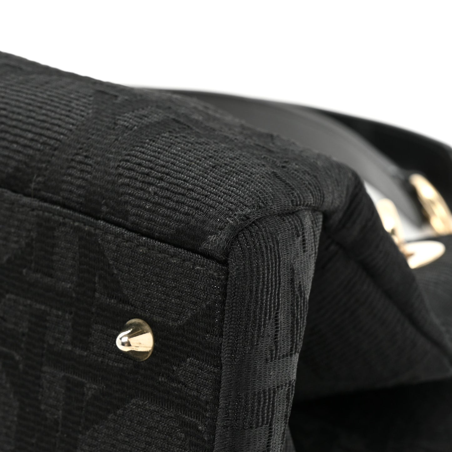 Canvas Cannage East West Tote Black