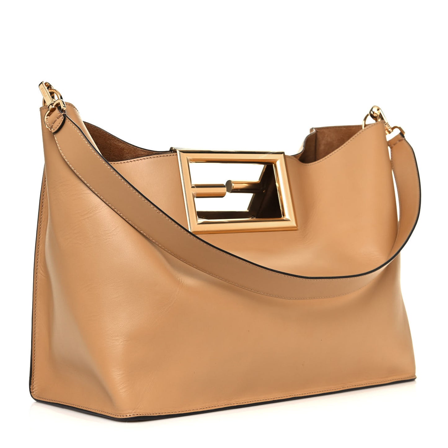Vitello King Medium Fendi Way Tote Miele Scuro
