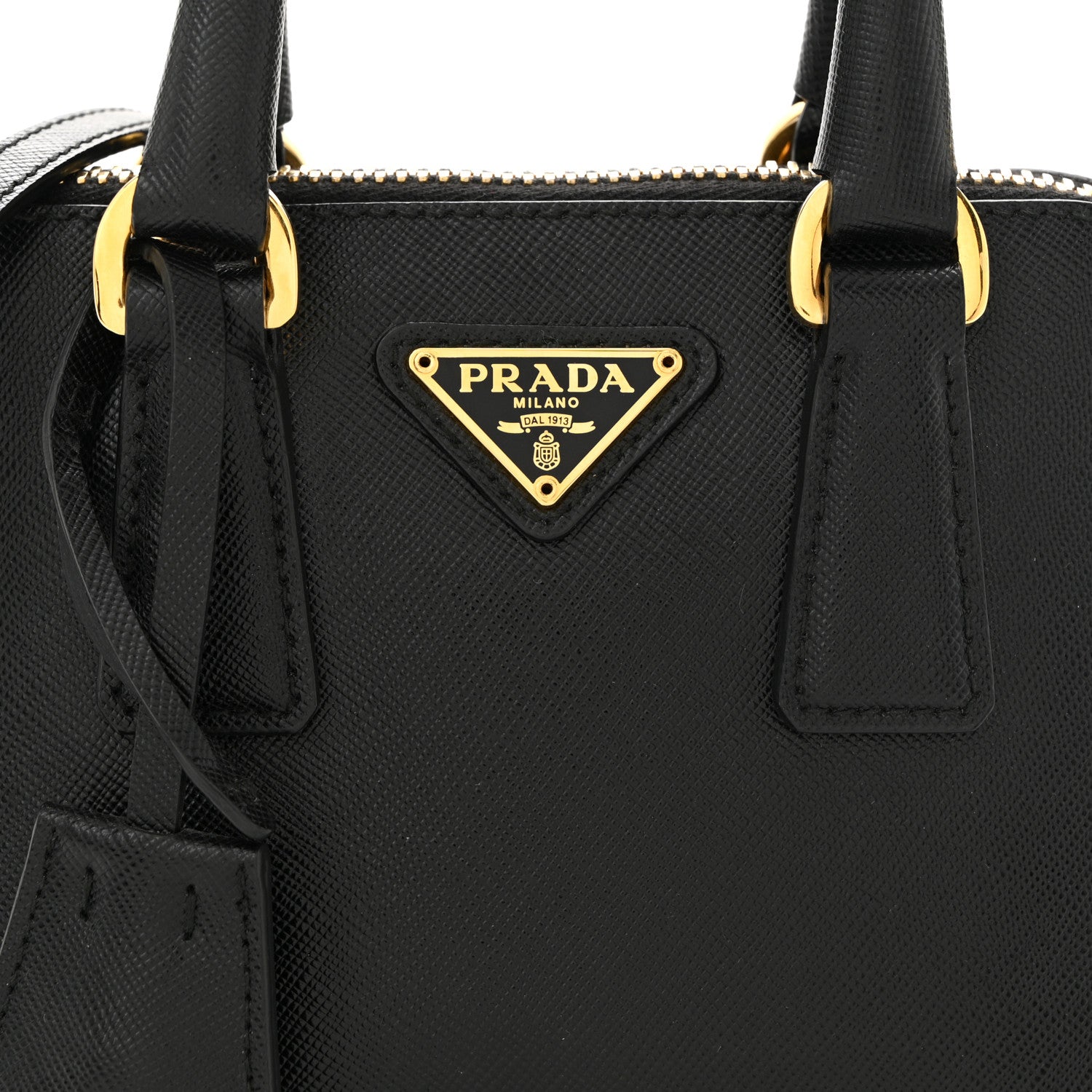 Prada Saffiano Lux Mini Promenade Tote Black 7 of 9