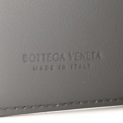 Bottega Veneta Metallic Patent Calfskin Maxi Intrecciato Small Bi-Fold Zip Wallet Silver 6 of 12