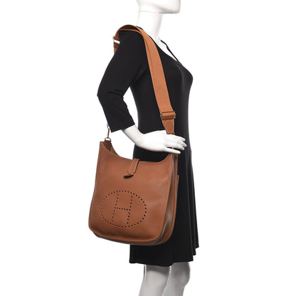 Hermes Taurillon Clemence Evelyne III GM Gold 2 of 15