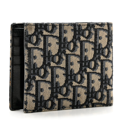 Christian Dior Oblique Bi-Fold Wallet Blue 3 of 7