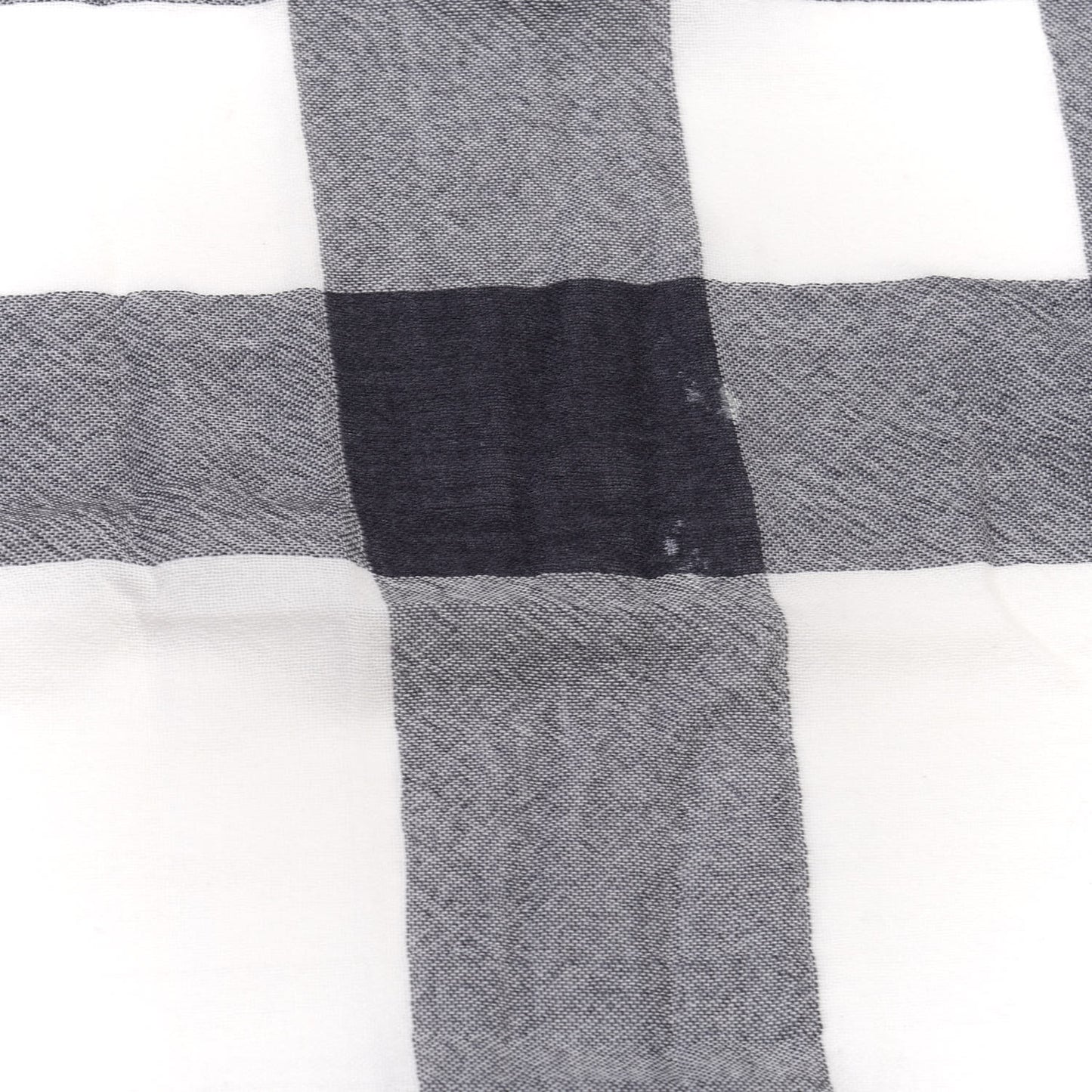Merino Wool House Check Square Scarf Ivory