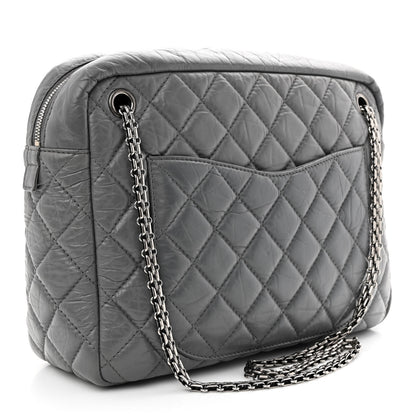 Chanel Aged Calfskin Quilted Large Reissue Camera Case Grey 3 of 16