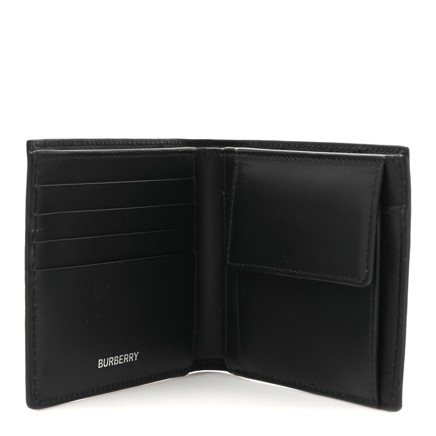 Burberry E-Canvas Vintage Check Bi-Fold Wallet Archive Beige 5 of 8