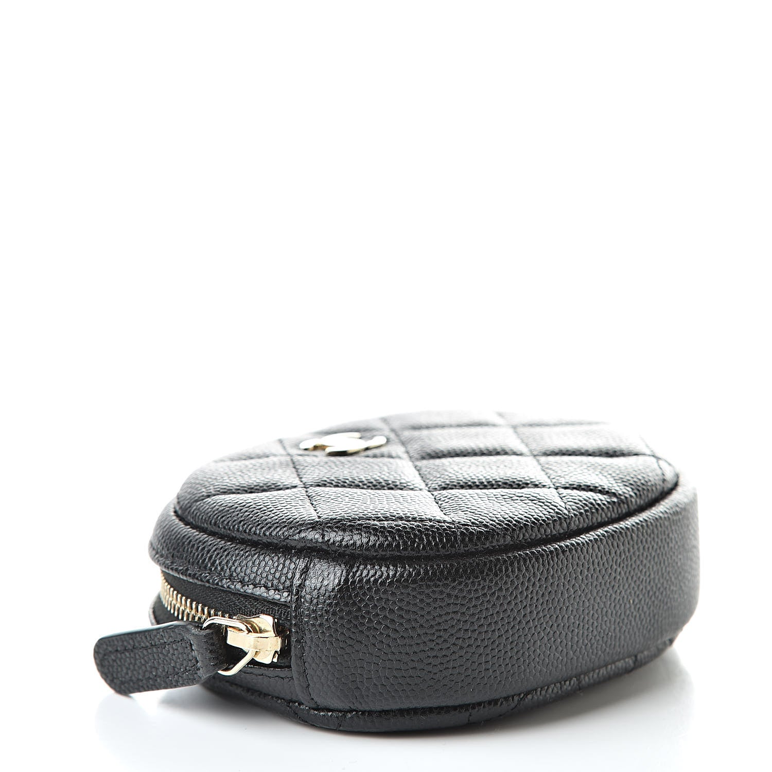 Chanel Caviar Quilted Zip Around Classic Coin Purse Black 4 of 8