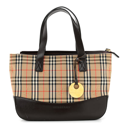 Burberry Canvas House Check Mini Tote Black 1 of 12
