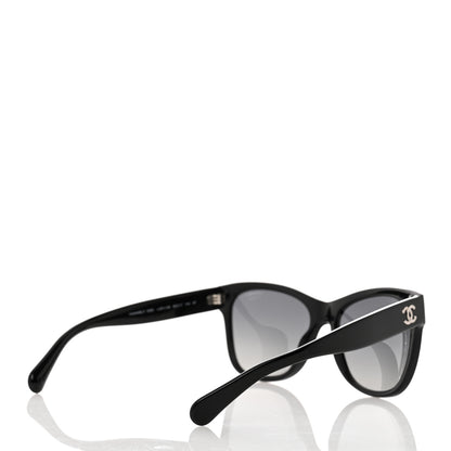 Chanel Acetate Polarized Square CC Sunglasses 5380 Black 4 of 8