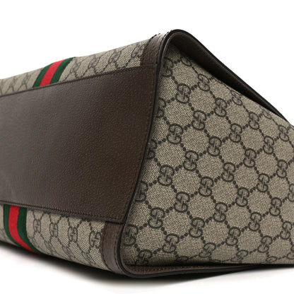 Gucci GG Supreme Monogram Web Medium Ophidia Tote Bag Brown 10 of 10