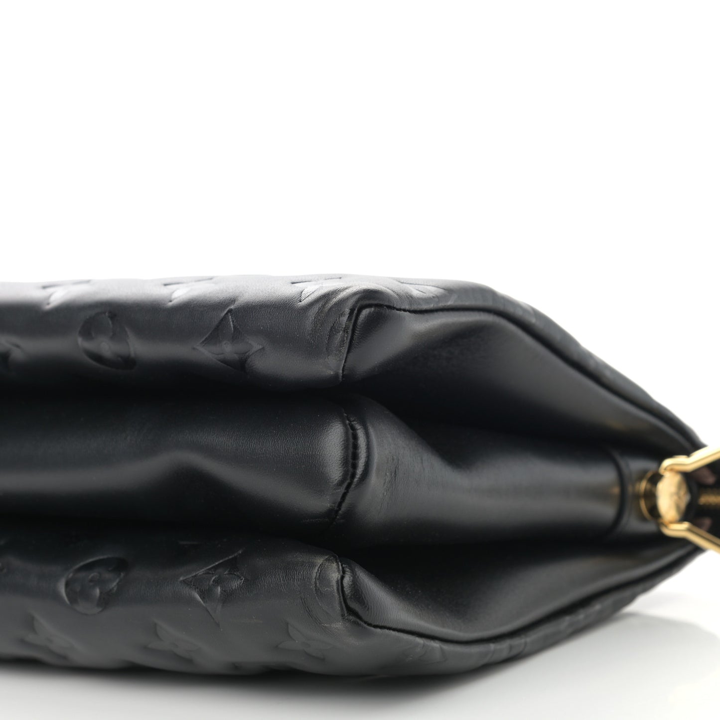 Lambskin Embossed Monogram Coussin PM Black