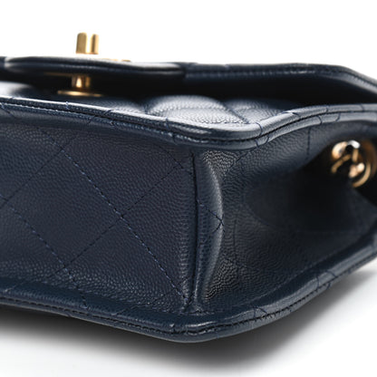 Chanel Caviar Quilted Mini Sweet Classic Flap Navy Blue 7 of 9