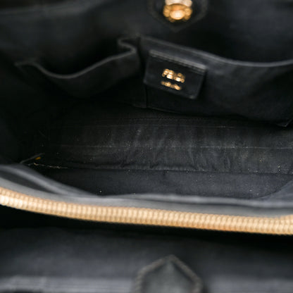 Fendi Nappa Crocodile Trapuntata Large 3Jours Tote Black 5 of 12