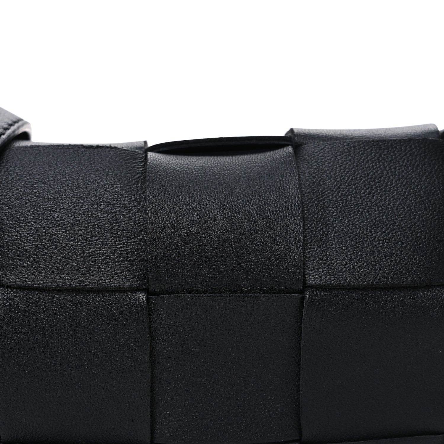 Bottega Veneta Lambskin Maxi Intreccio Small Cassette Crossbody Bag Black 9 of 11