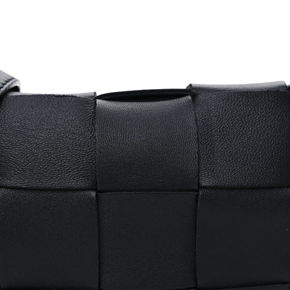 Bottega Veneta Lambskin Maxi Intreccio Small Cassette Crossbody Bag Black 9 of 11