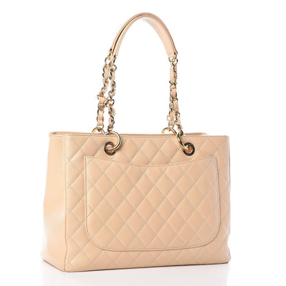 Chanel Caviar Quilted Grand Shopping Tote GST Beige Clair 3 of 14