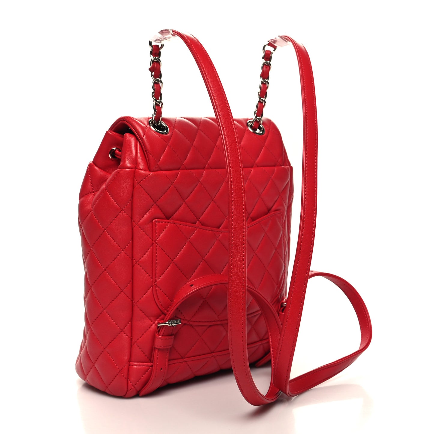 Lambskin Quilted Small Urban Spirit Backpack Red