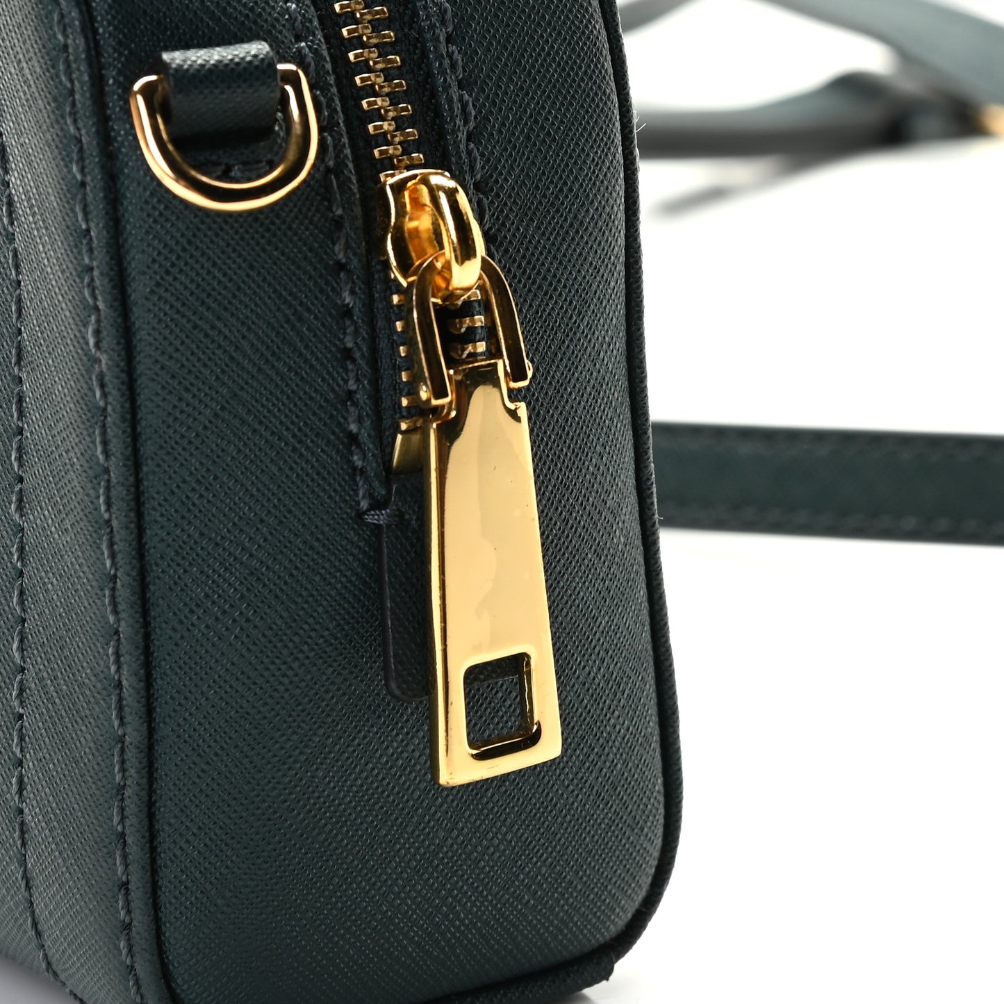 Saffiano Playback Boxed Dome Crossbody Green