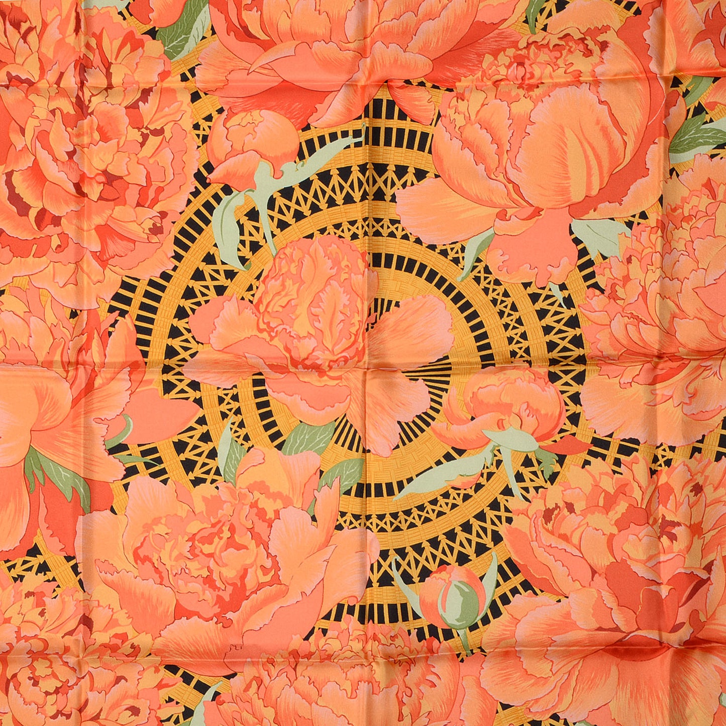 Silk Les Pivoines Scarf 90