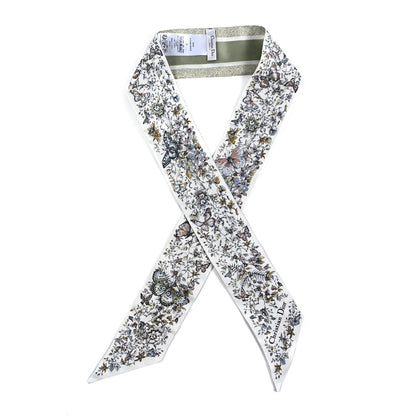 Christian Dior Silk Butterflies Around the World Mitzah Scarf Green 1 of 3