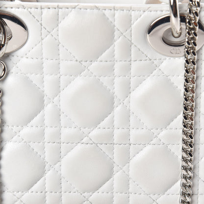 Christian Dior Lambskin Cannage Mini Lady Dior White 8 of 12