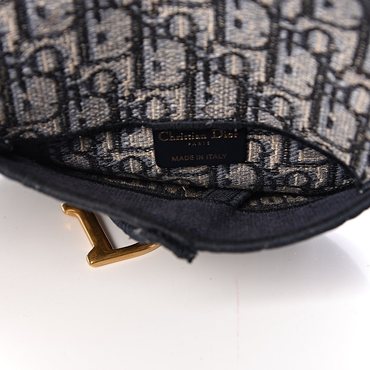 Oblique Saddle Belt Bag Blue