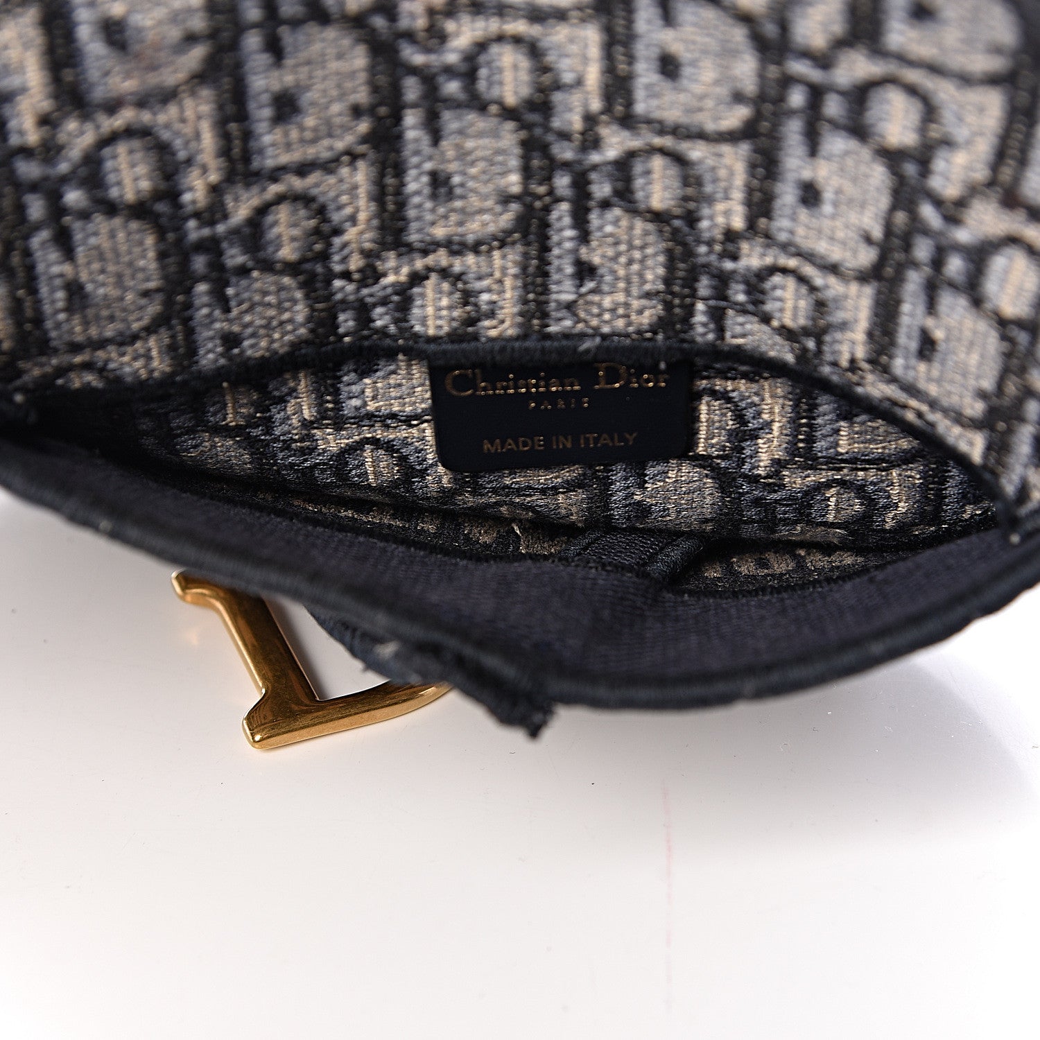 Christian Dior Oblique Saddle Belt Bag Blue 5 of 9