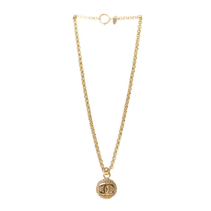 Chanel CC Medallion Chain Necklace Gold 3 of 4