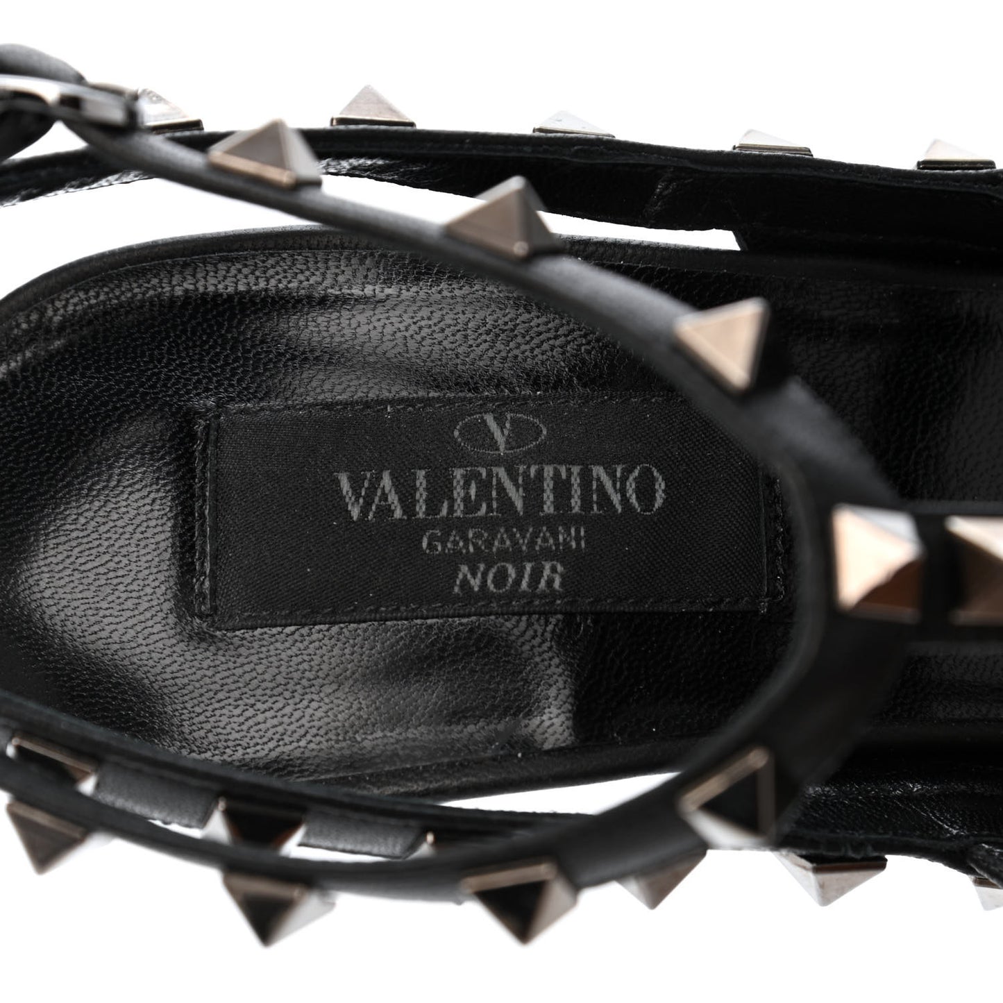 Nappa Rockstud Ankle Strap Pumps 40 Black