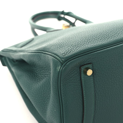 Hermes Taurillon Clemence Birkin 35 Malachite 11 of 17