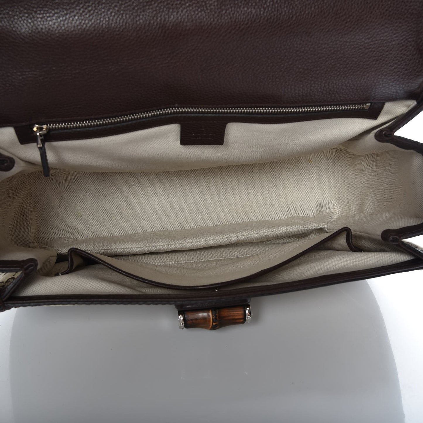 Monogram Large New Bamboo Top Handle Bag Brown