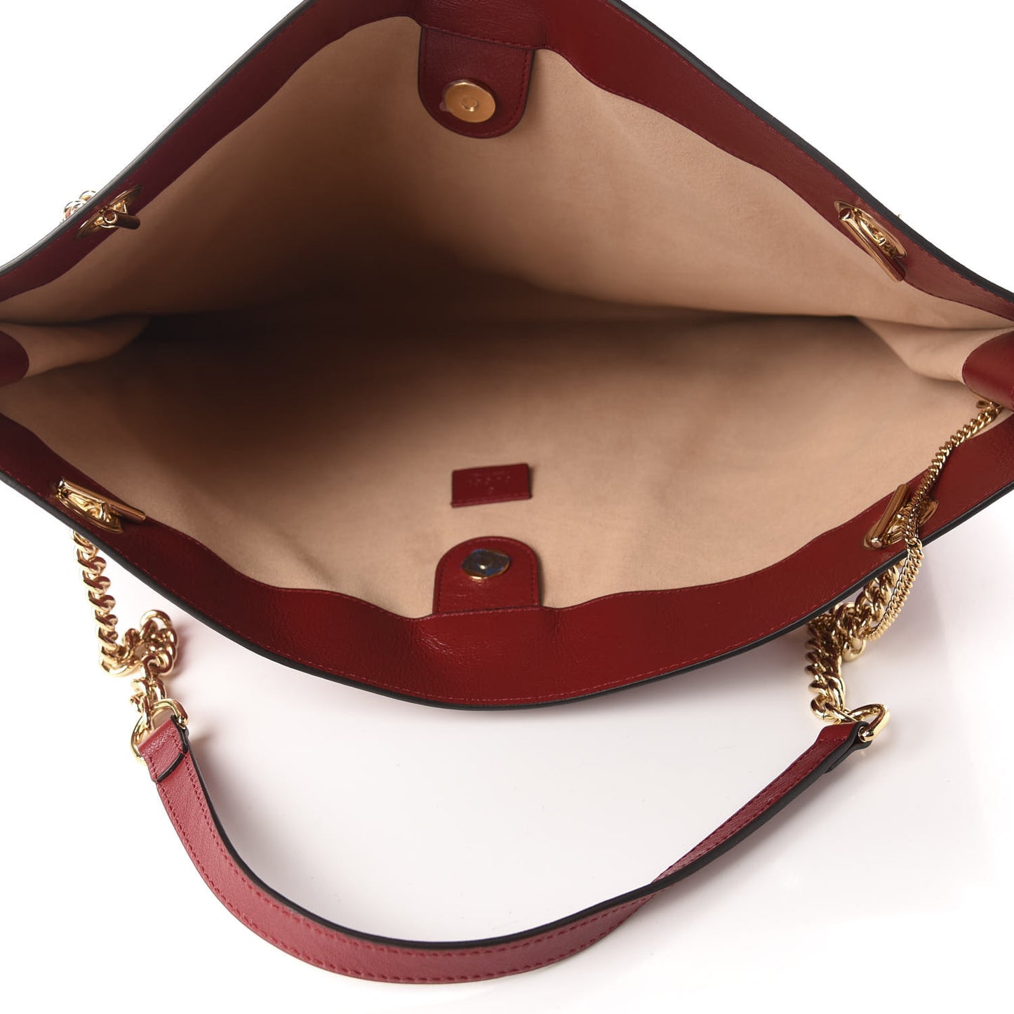 Calfskin Large Rajah Chain Tote Romantic Cherry