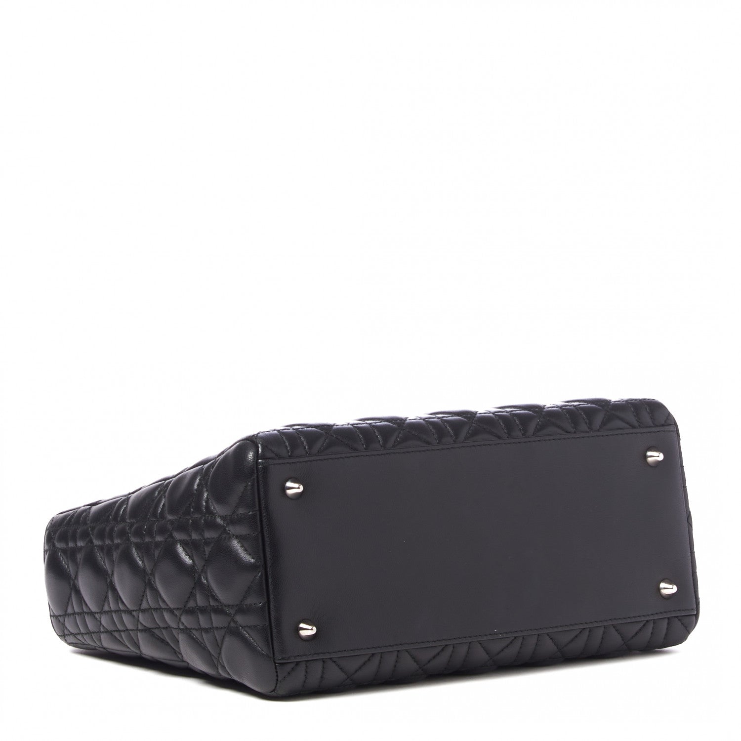 Christian Dior Lambskin Cannage Medium Lady Dior Black 3 of 8