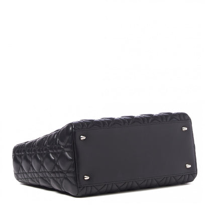 Christian Dior Lambskin Cannage Medium Lady Dior Black 3 of 8