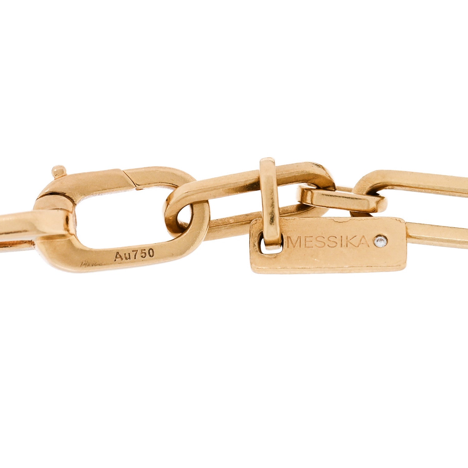 Messika 18K Yellow Gold Diamond Pave Move Link Bracelet 1854975