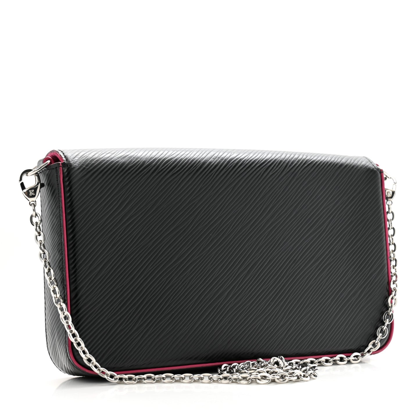 Epi Pochette Felicie Black Hot Pink