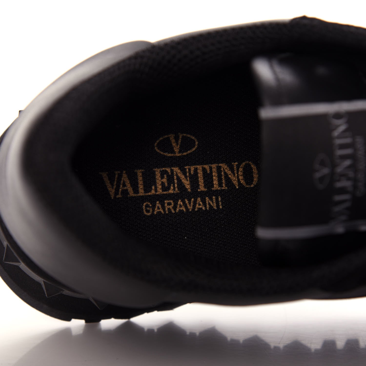 Valentino Garavani Nappa Suede Camouflage Womens Rockrunner Sneakers 38.5 Black 8 of 11