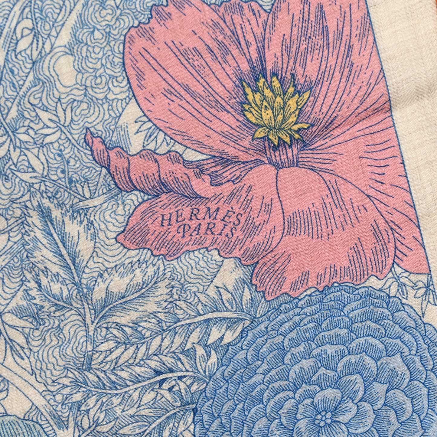 Cashmere Silk Retour a la Nature 140 Bleu Jean Rose Vert