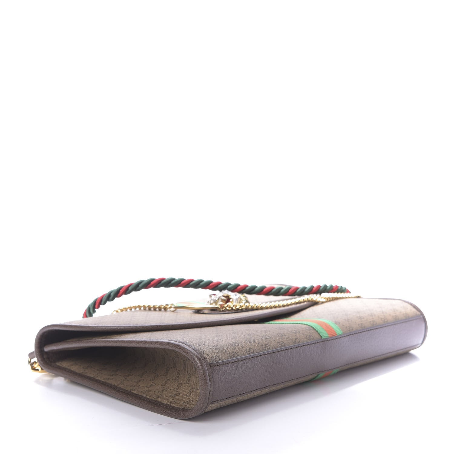 Gucci Mini Vintage GG Supreme Monogram Web Medium Rajah Slim Flap Shoulder Bag Beige New Acero 4 of 11