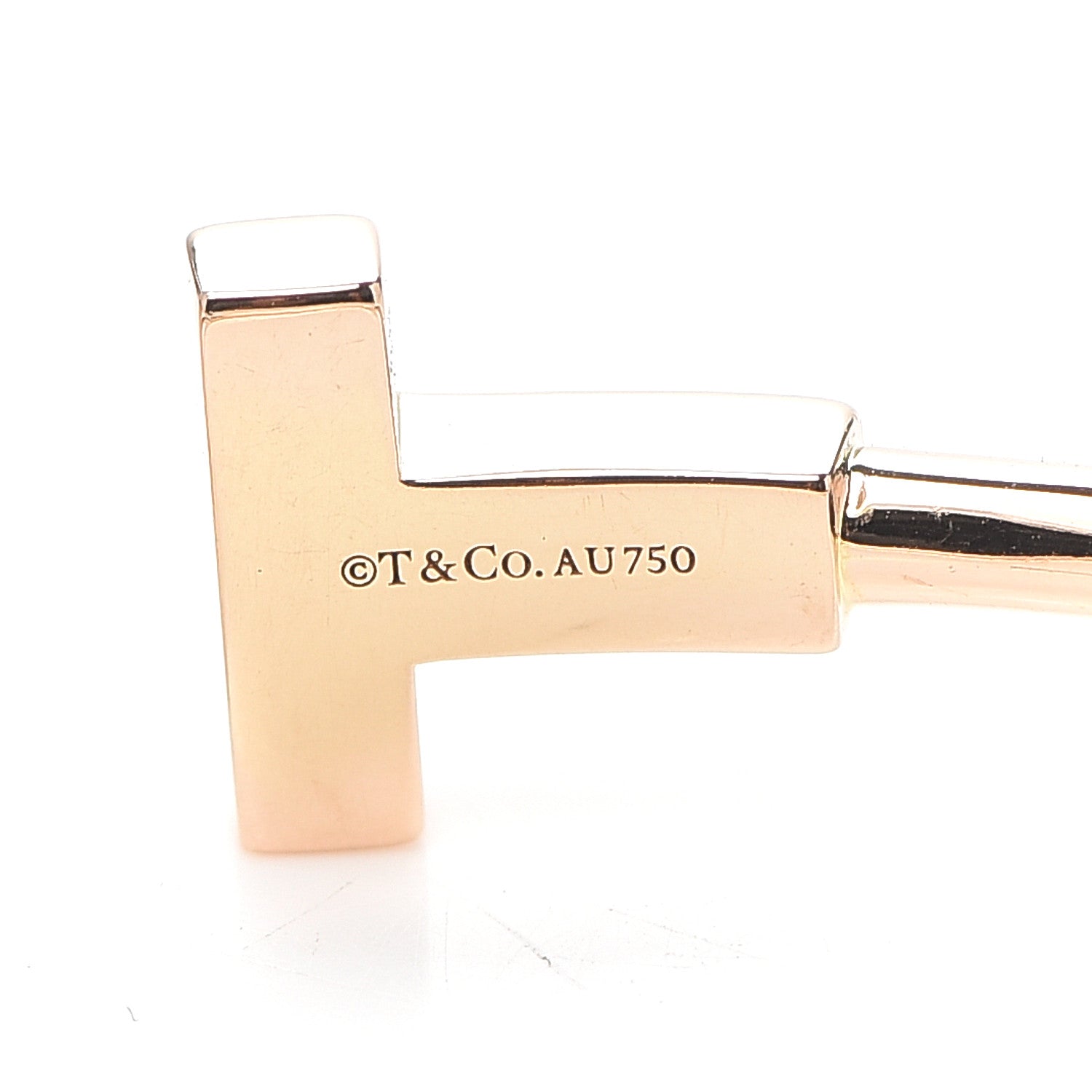 Tiffany 18K Yellow Gold T Wire Bracelet 4 of 5