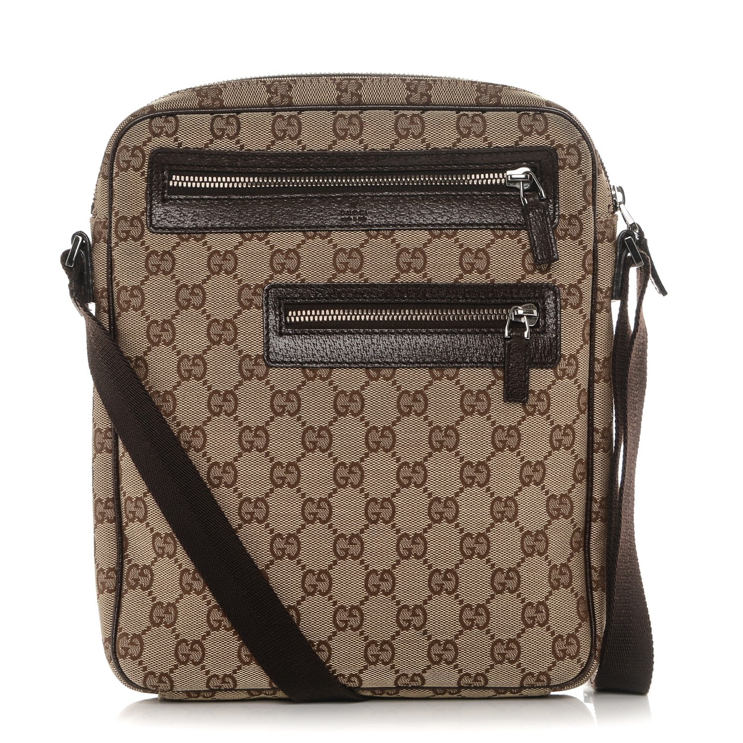 Gucci Monogram Messenger Bag Dark Brown 1 of 8