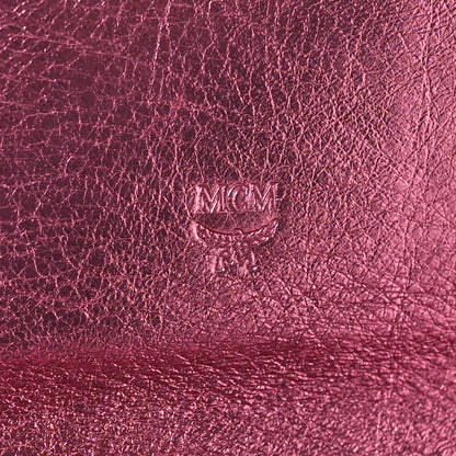 MCM Metallic Calfskin Quilted Patricia Wallet On Chain Viva Lila 6 of 10