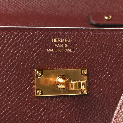 Hermes Epsom Kelly Wallet To Go Rouge Sellier 6 of 10
