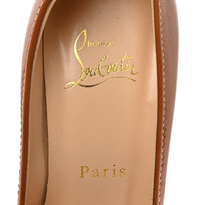 Christian Louboutin Nappa Alta Campus 120 Peep Toe Platform Pumps 38 Cuoio 6 of 7